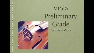 Viola AMEB Preliminary Grade Technical