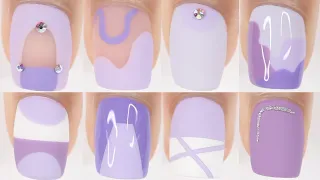 10 EASY NAIL ART IDEAS | purple nail art designs compilation summer nail polish colors