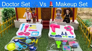 Doctor Set Vs Makeup Set #chuttibomma #chintuvideo #doctorset #makeup