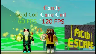 120 FPS Candy Cane Coil 🌶️ vs 60 FPS Gold Coil 🤩 on 4 maps (Acid Escape)
