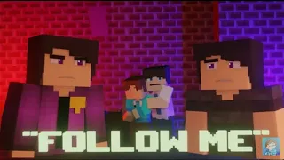 "FOLLOW ME" | FNAF Minecraft Music Video (Song By TryHardNinja) ( полный перевод на русском)