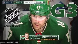 Winnipeg Jets vs Minnesota Wild. 2018 NHL Playoffs. Round 1. Game 3. April 15th, 2018. (HD)
