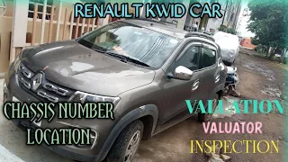 RENAULT KWID CAR CHASSIS NUMBER LOCATION🚘ANAND MAHINDRA🚘 AUTOINSPEKT 2.0🚘VALUATION🚘CHASSIS NUMBER🚘