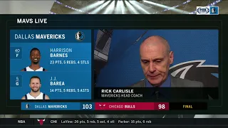 Rick Carlisle proud of Dallas Mavericks' defensive effort in win over Chicago Bulls