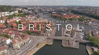 A drone flight over Bristol | Aerial stock footage