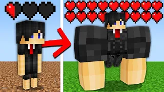 Minecraft, But Your Hearts = Your Strength..