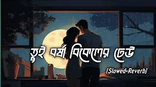 Bangla romantic lofi song🥀  Tui borsha bikeler dheu slowed and reverb with lyrics 