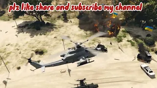 Russia vs Ukraine War | Russian Helicopter air attack on Ukraine Army convoy & Military base | GTA 5