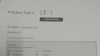 What has the woman lost? Cambridge IELTS 1 Test 1 Listening Answer Key