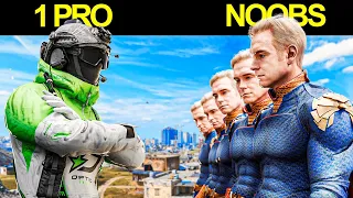 CAN 5 NOOBS BEAT 1 COD PRO