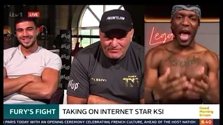 KSI sends scary message to Tommy Fury on good morning Britain boxing 🥊 👀