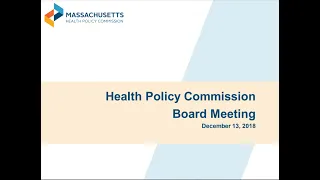 HPC Board Meeting - December 13, 2018