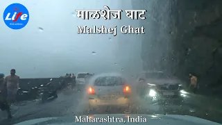 Drive in Heavy Rain - INDIA - Malshej Ghat - Western Ghat, Maharashtra - ASMR 4K