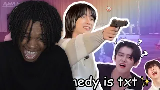 How to be funny feat. TXT [most iconic moments of TCC-FOE era] REACTION