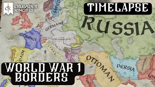 Crusader Kings 3 But With World War One Borders Time lapse