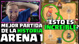 ASÍ FUE LA MEJOR PARTIDA DE LA HISTORIA DE ARENA 1 en Clash Royale | DrekzeNN