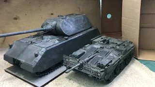 Tank МАУС and Strv 103 shelling
