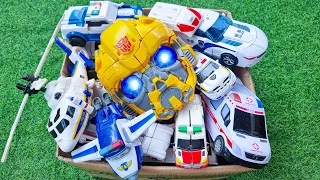 New TRANSFORMERS: Rescue BUMBLEBEE Rise of BEASTS - Police Car Ambulance Truk Bus Helicopter Cartoon