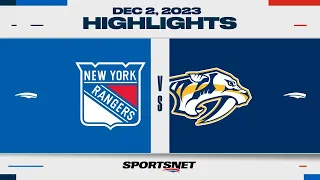 NHL Highlights | Rangers vs. Predators - December 2, 2023