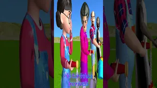 Scary Teacher 3D vs Squid Game Wood SeeSaw Unclog Candy Shapes vs Crocodile Teeth Challenge - Parte7