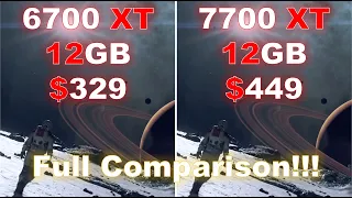 RX 7700 XT vs RX 6700 XT | Full Comparison!!!