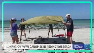 Confusion brewing over what type of canopies are allowed at Redington Beach