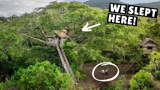 WE SLEPT IN A JUNGLE TREEHOUSE (overlooking an active volcano)