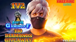 FREE FIRE TELUGU ||1V2 100 DIAMONDS GIVEAWAY||PROVE YOUR GAMEPLAY||RAISTAR GAMING FF||