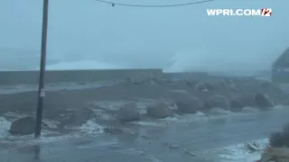 VIDEO NOW: High waves, flooding, snow in Scituate, Mass