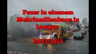 Feuer in Zweifamilienhaus in Langen - 29.11.15 [50 Kräfte mehrere Stunden im Einsatz]