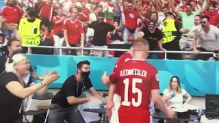 Amazing celebrations by Hungary player after scoring against France & terrifying journalist