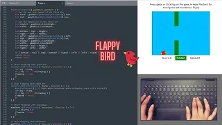 ASMR Programming - Flappy Bird JavaScript - No talking