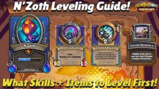 N'Zoth Leveling Guide! What Skills + Items to Level First! - Hearthstone Mercenaries Tips