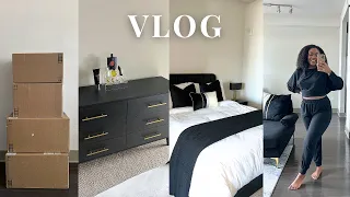 VLOG | Apartment Updates, Amazon Home Haul, New Bedding, Building Furniture