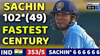 SACHIN TENDULKAR MASSIVE BATTING 102 RUNS | INDIA VS NEW ZEALAND 2003 | SHOCKING BATTING EVER🔥😱