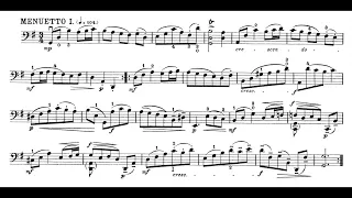 バッハ 無伴奏チェロ組曲第1番　バッハ 無伴奏チェロ組曲第1番　Menuet1.2（チェロパート楽譜）