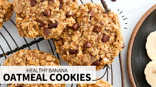 Banana Oatmeal Cookies | 3-Ingredient Healthy Cookies!