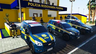 PERSEGUIÇÃO + APOIO POLÍCIA RODOVIÁRIA FEDERAL PRF | GTA 5 VIDA POLICIAL