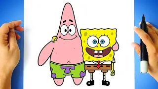 How to DRAW SPONGEBOB and PATRICK STAR step by step