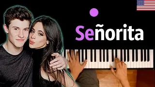 Shawn Mendes, Camila Cabello - Señorita ● караоке | PIANO_KARAOKE ● ᴴᴰ + НОТЫ & MIDI