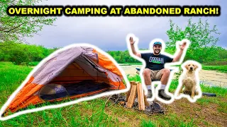 OVERNIGHT Camping at My ABANDONED RANCH for the FIRST TIME!!!