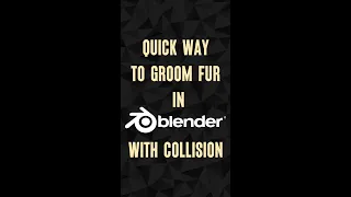 Quick way to groom fur in Blender 3.0 #shorts #blender #blender3d #tutorial