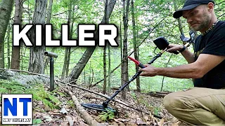 Killer first day metal detecting with Fisher F19 at colonial cellars coins & relics 1700s