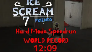 Ice Scream 7 Hard Mode Speedrun WORLD RECORD In 12:09!