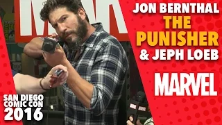 Jon Bernthal the Punisher and Jeph Loeb on Marvel LIVE! At San Diego Comic-Con 2016