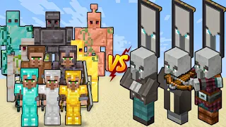 Army GUARD VILLAGERS VS RAID - GUARD VILLAGERS VS MOBS - RAID VS MOBS