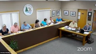 Town Board Meeting. 8/1/2022.