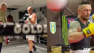 TYSON FURY VS OLEKSANDR USYK SIDE-BY-SIDE TRAINING FOOTAGE COMPARISON - WHO BECOMES UNDISPUTED?