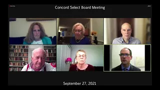 Concord Select Board - September 27, 2021