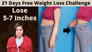 21 Days Fat Loss Challenge for February | Join for free | Lose 5-7 Inches | 10kg Weight Loss | Hindi